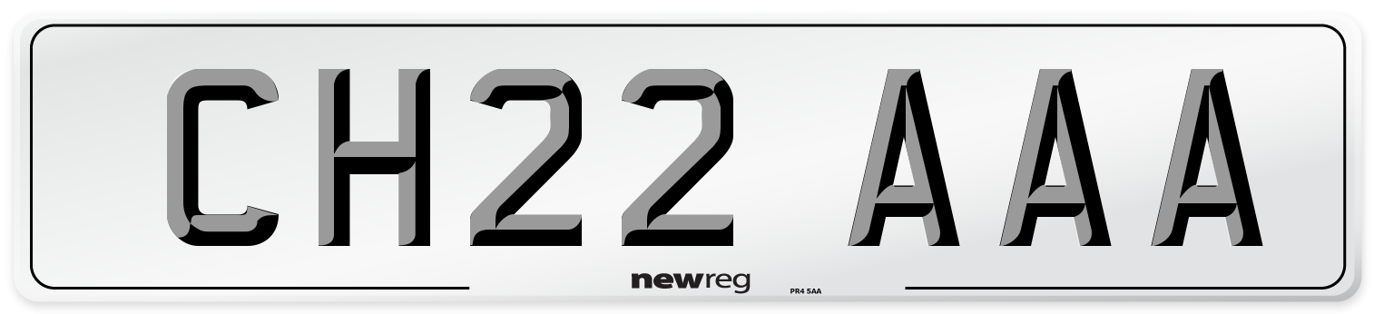 CH22 AAA Number Plate from New Reg
